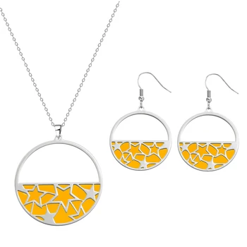 

Legenstar Star Necklace Earring set Jewelry Stainless Steel Interchangeable Cuff Suit for Women Femme 28MM Argent Femme 2019