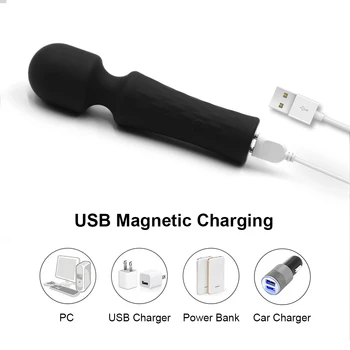 Powerful Magic Wand Vibrator Female Dildos Nipples Clit Clitoris Stimulation G-spot Sex toys For Women Vagina massage Adults 18 5