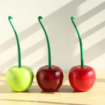 

Cherry Shaped Toilet Brush Holder Set Bathroom Cleaning Kit Cleaner with Base Lavatory Toilet Brush Home Bathroom Accessories