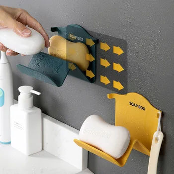 

1 Pcs Wall-Mounted bracket Portable Large Capacity W Shape PP Soap Holder Bathroom Accessories Multi-function Water Proof