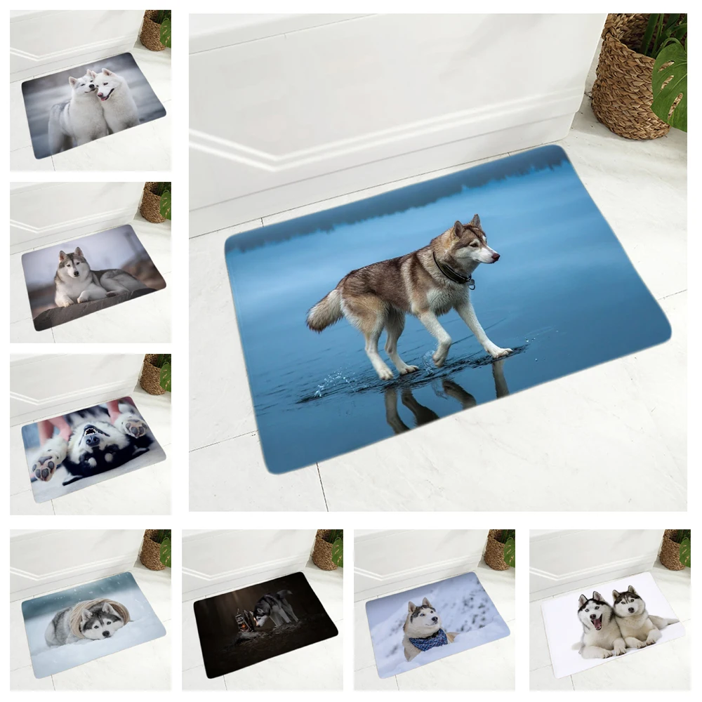 Siberian Husky Home Decor Husky Entrance Door Mat Siberian Husky Doormat Soft Aliexpress
