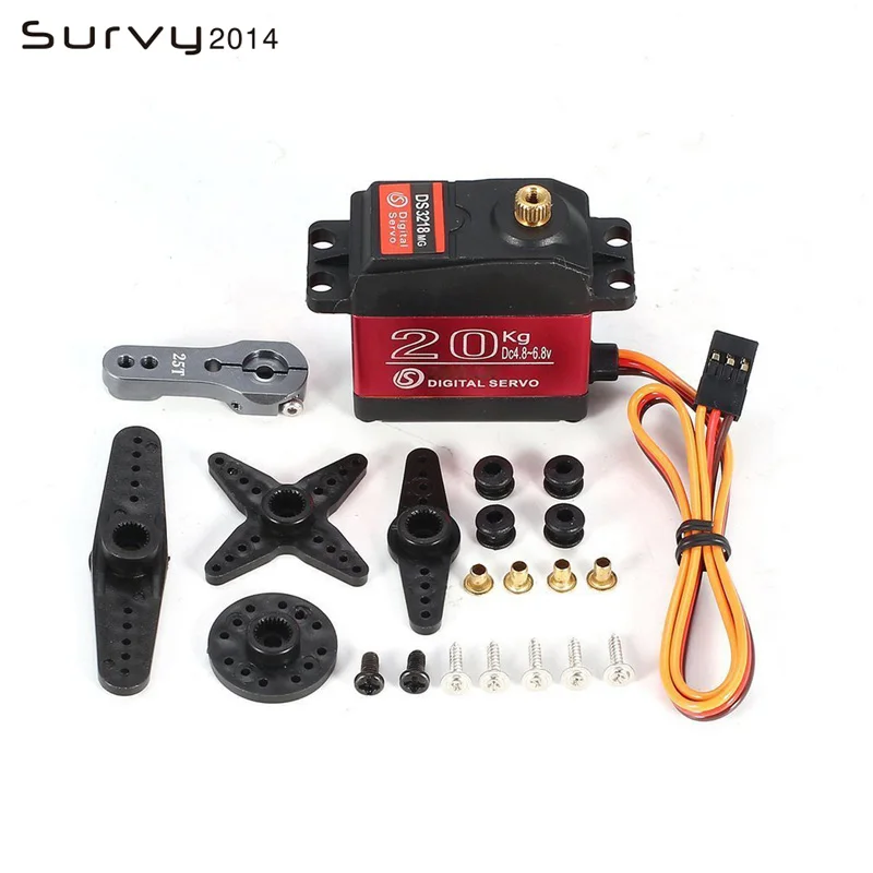 

1 X Waterproof servo DS3218 Update and PRO high speed metal gear digital servo baja servo 20KG/.09S for 1/8 1/10 Scale RC Cars