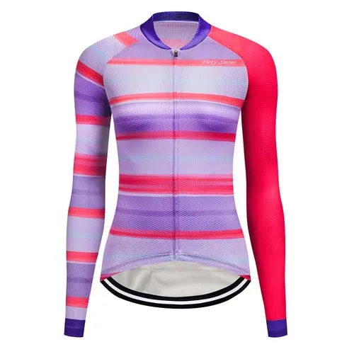 Shirt 6 Велоспорт Джерси Набор зимний женский Pro велосипед одежда велосипед MTB Одежда Форма для триатлона комплект куртка костюм Skinsuit наряд Майо - Цвет: Shirt 6
