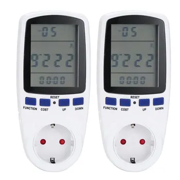 

Electric Energy Reading Socket Digital Wattmeter Power Analyzer EU Plug Two Pieces Monitor Automatic Power Switch
