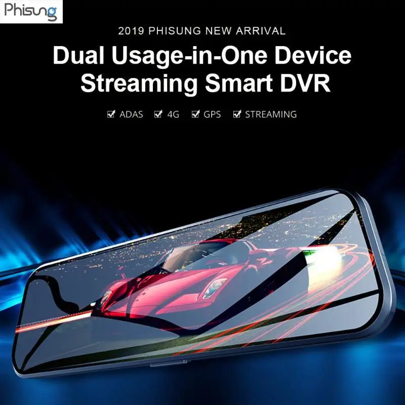Phisung H58 4G Android 5,1 Автомобильная dvr камера gps Nav зеркало заднего вида Dashcam