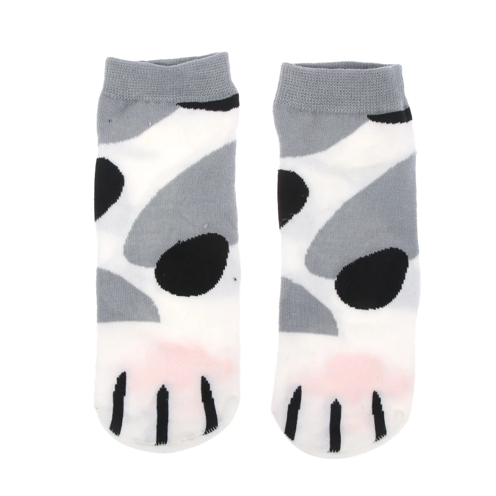 knee socks 1 pair New Lady Girls Summer Winter Candy Color Kawaii Cartoon Cute Cats Paw Kitty Claws Ankle Short Socks beautiful girls socks heated socks for women