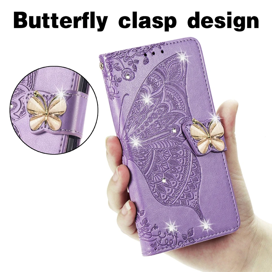 Wallet Leather Butterfly Case For Samsung Galaxy A03 A12 A13 A23 A32 A50 A51 A52 A53 A71 A72 A73 S22 S21 S20 Plus Ultra FE S10 galaxy s22+ clear case