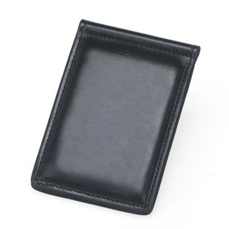 Fashion Small Men's Leather Money Clip Wallet With Coin Pocket Male ID Card Slot Cash Holder Bag Mini Purse For Man Magnet Hasp 2