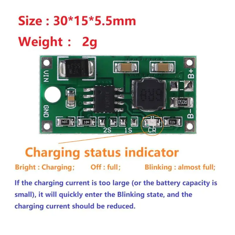 DC 5-23V 4,2 V/8,4 V/12,6 V литий-ионное зарядное устройство многоэлементное синхронное Снижение напряжения для 3,7 V/7,4 V/11,1 V 18650 литиевая батарея