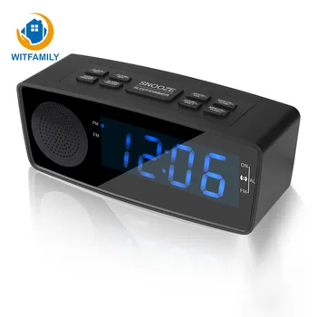 

LED Alarm Clock FM Radio Dual USB Charging Port Bedside Clock Luminous Electronic Digital Time Display Snooze Desktop Portable