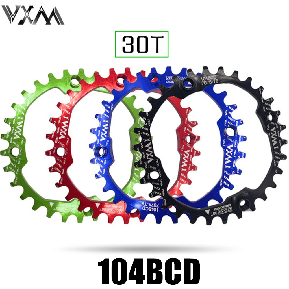 Bicycle-Crank-104BCD-MTB-bike-30T-Chainwheel-Aluminum-Alloy-Narrow-Wide-Chainring-Round-Chainwheel-Cycle-Crankset