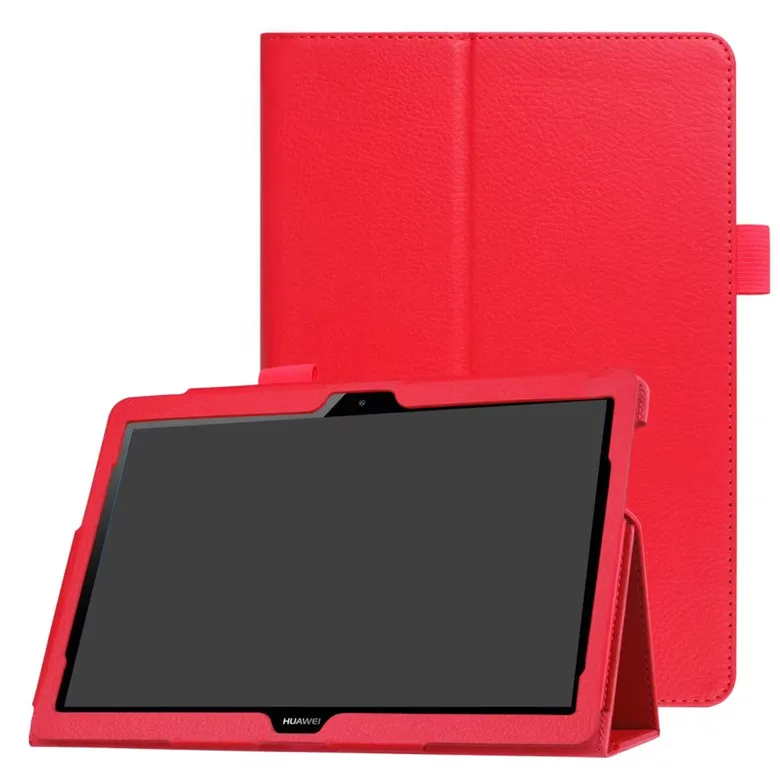 Чехол для huawei MediaPad T3 10 AGS-L09 AGS-L03 9,6 дюймов чехол для планшета PU Bluetooth клавиатура кожаный чехол Honor игровой коврик 2 9,6+ ручка - Цвет: Красный