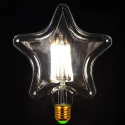 TIANFAN Эдисона лампы звезда светодиодные лампы старинные нити 4 Вт декоративная лампа накаливания