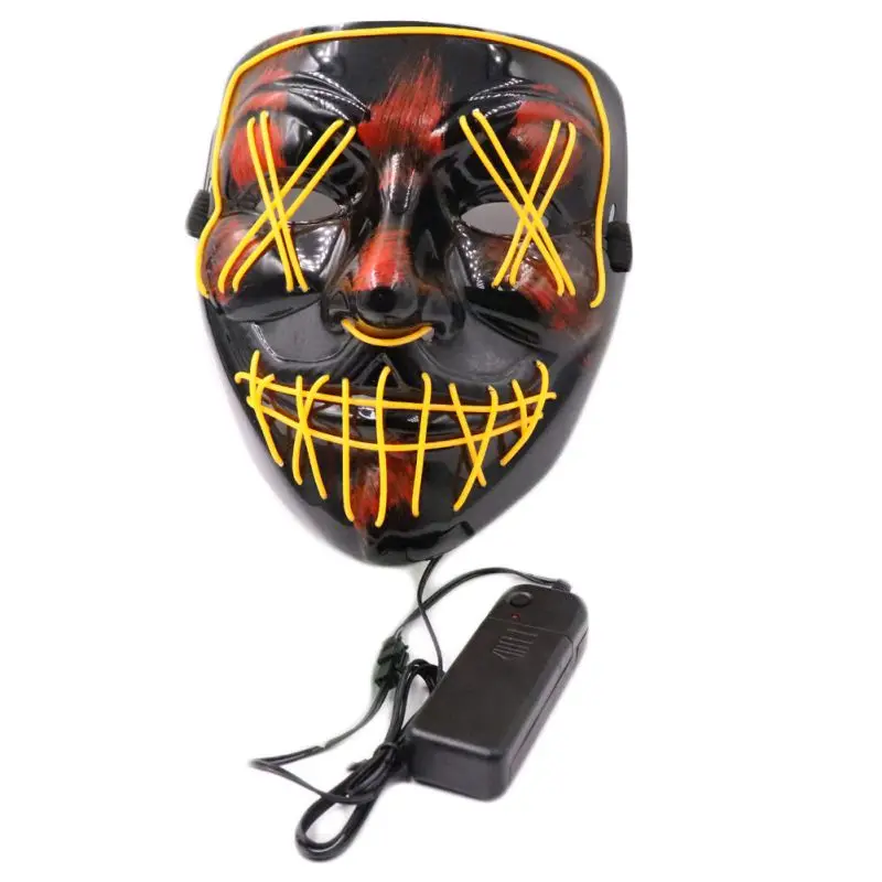 Halloween LED Mask Flashing Purge Masks Election Mascara Costume Party Light Up For Masquerade Cosplay Glow In Dark