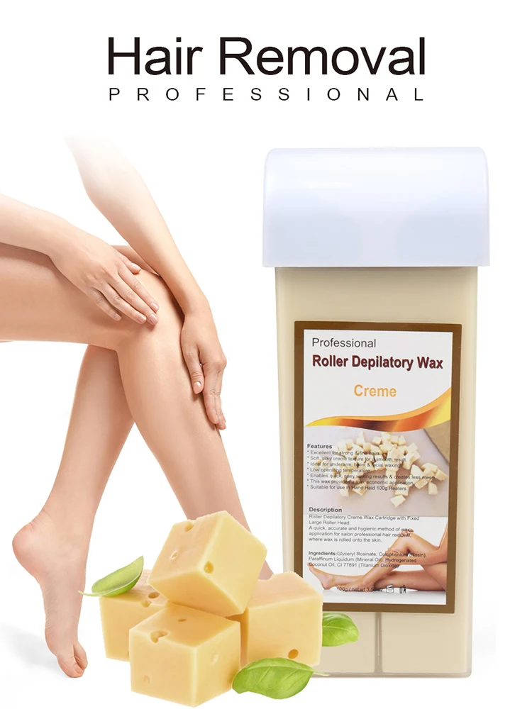 Professional Roll On Refillable Warm Wax for Hot Depilatory Heater Warm Waxing Hair Removal Wax Taste