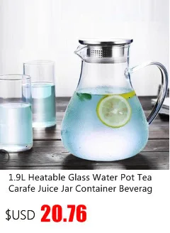 1L/1.3L/1.5L/1.7L прозрачный стеклянный кувшин для воды, чайник Cha, чайник, лимонад, кувшин, термостойкий, взрывозащищенный, нагреваемый графин