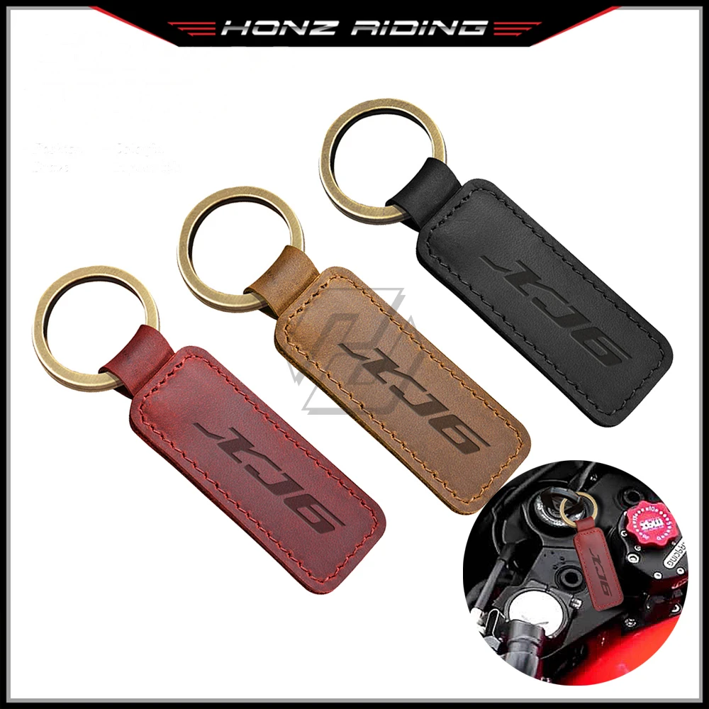 

For Yamaha XJ6 XJ6-N Models Motorcycle Keychain Cowhide Key Ring