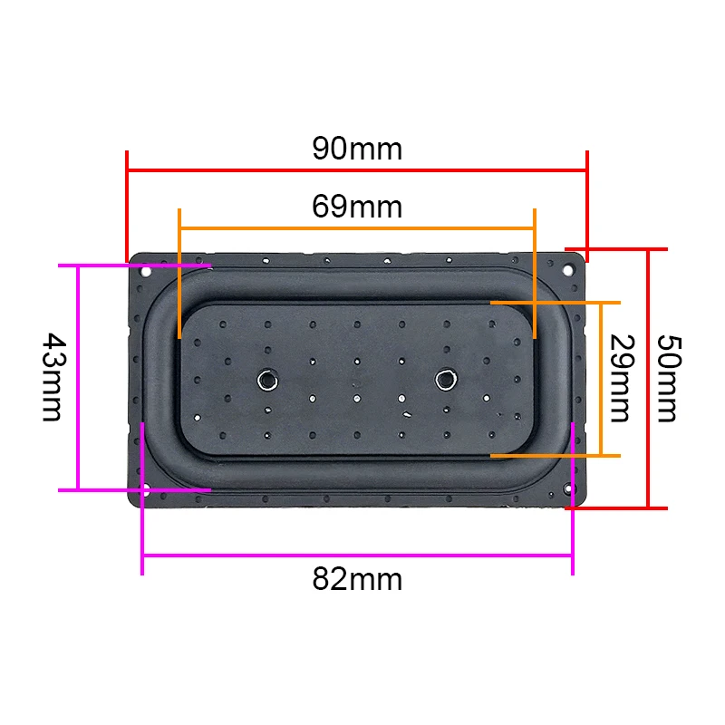 Ghxamp Diafragma de Vibração para Baixa-falante 50*90 mm Radiador Passivo Retângulo Vibratório Impulsionador de Placa Alto-falantes Baixas Frequências - Image 6