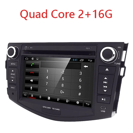 Quad Core 2G 16G 2Din Android 7,1 автомобильный DVD Восьмиядерный 1024*600 экран для Toyotta Rav 4 RAV4 Аудио Видео Стерео gps навигация Радио RDS 4G Wifi - Название цвета: Quad Core 2G 16G