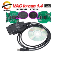Vag k + can commander 1.4 com ftdi ft232rl pic18f258 obdii vag scanner para vw/para audi/para skoda/para seat diagnóstico cabo