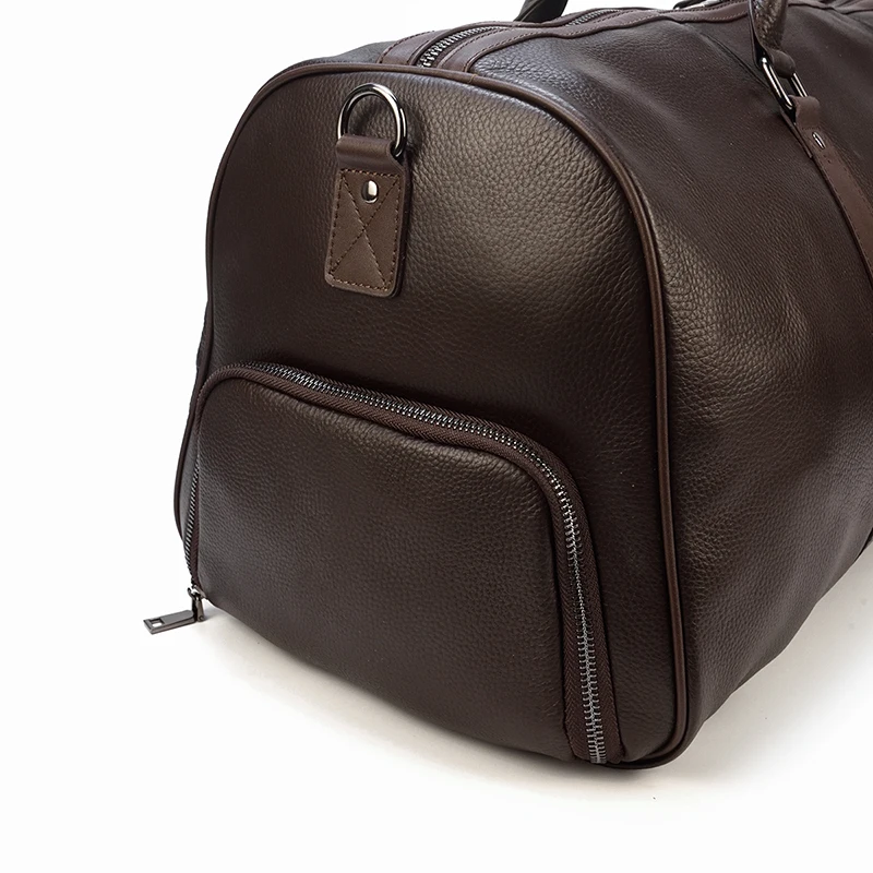 Luufan, кожаная ручная багажная сумка, натуральная кожа, дорожные сумки, ручная багажная сумка с карманом для обуви, сумка для путешествий, большая вместительность, для переноски