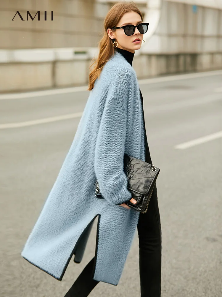 Amii Minimalism Autumn Winter Cardigans For Women