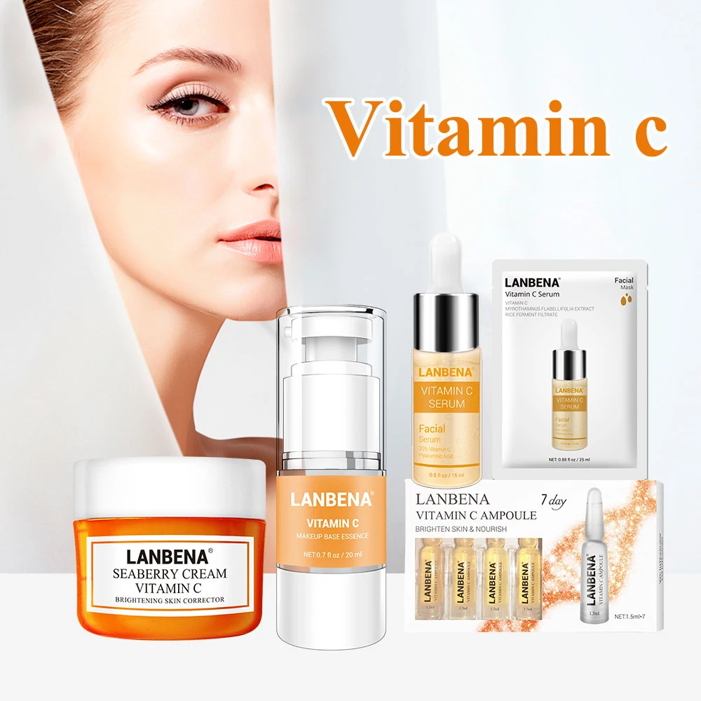 LANBENA маска для лица крем уход за лицом маски ухода кожей Vitamina C отбеливающий