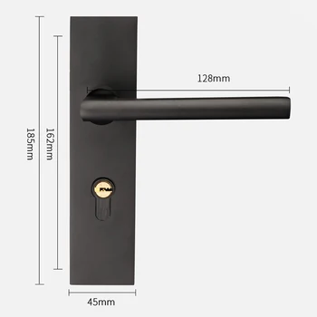 

Hardware Door Knobs Zinc Alloy Indoor Lock Mute Anti-theft For Bedroom Building & Hardware