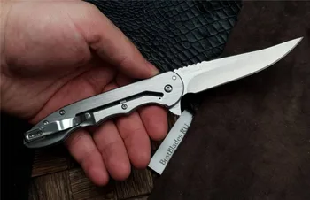 

NEW OEM Quality 7076 EDC Folding Knife Stainless Steel Handle with 8cr13mov Steel Blade Pocket Camping fishing Knife Tools