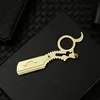 Stainless Steel Sharp Barber Razor Blade Straight Razor Tool Manual Shaver Professional Straight Edge Gift 4