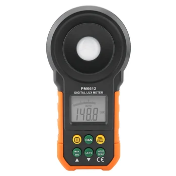 

PM6612 High Accuracy Digital Lux Meter LCD Display Handheld Illuminometer Luminometer Photometer Luxmeter 0-200000 Lux