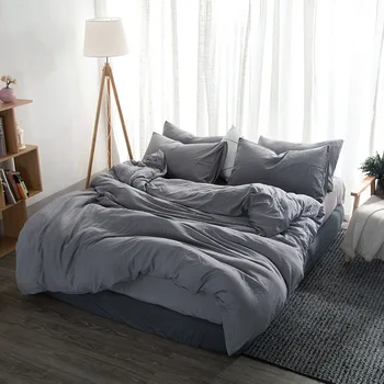 

Buy one get one free Soild Color Bedding Set Brief Modern Duvet Comforter Cover Sets