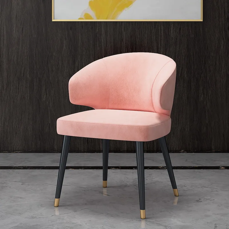 

Pink Nordic Dining Chair Modern Minimalist Armchair Cheap Fashion Personality Restaurant Chair Creative Cadeira Sillas Comedor