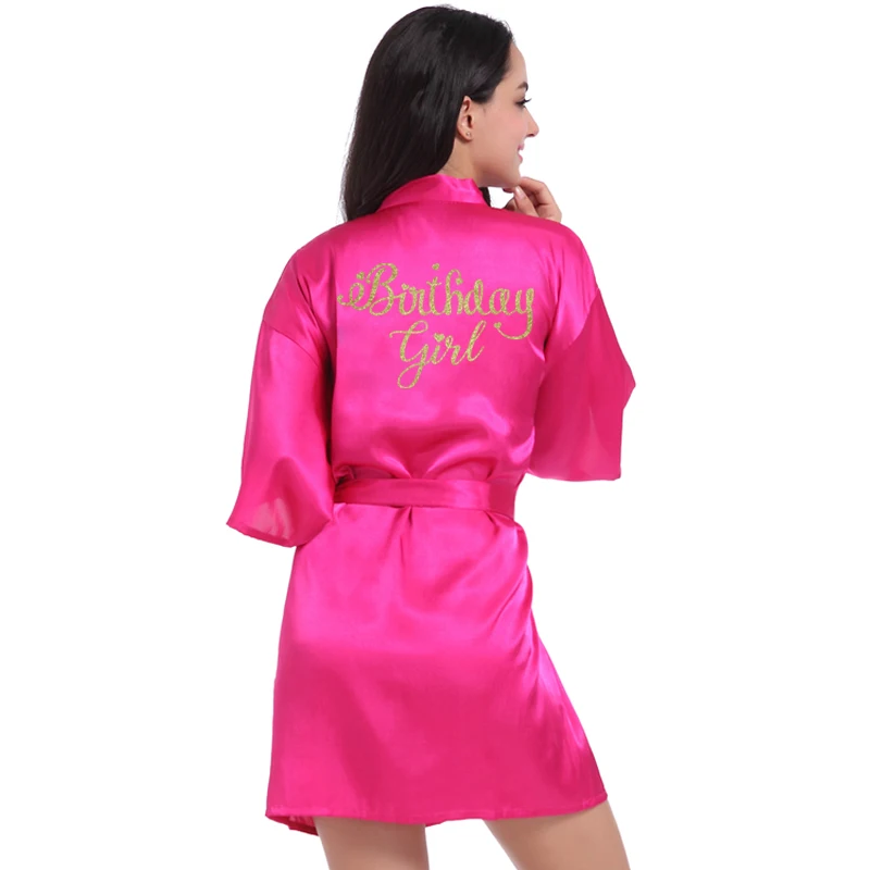Birthday girl silk robe Clearance