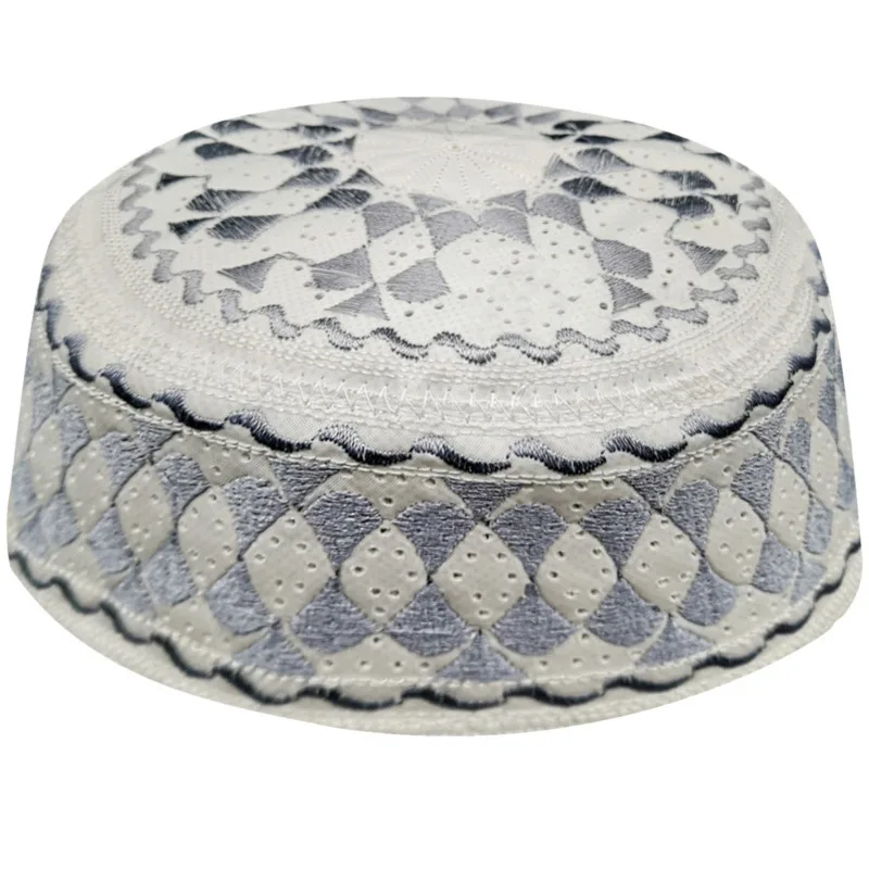 

Arab Men's Hat Islamic Papaqlar Caps Gray Kappa Hats Muslim Prayer Caps Accessories Topi Hombre Gorro Saudi Arabia Bonnet