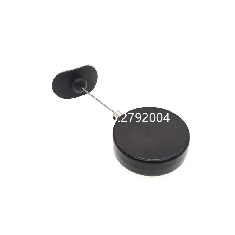 50pcs/lot retractable anti-theft pull box with extension security wire 3M sticker