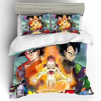 

Edredon Anime Dragon Ball Bedding Sets Duvet Cover Home Textile Single Queen King Size Bedding Set Pillowcases Bed Linen