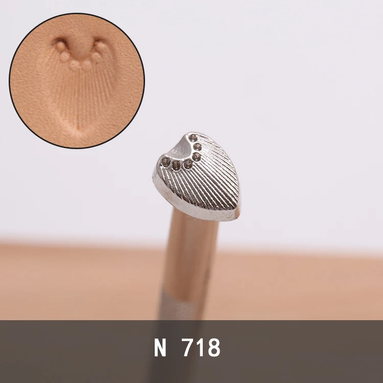 N 718 Специальная печать ручной работы Кожа Diy стучать инструменты кожа резьба печать сплав кожа резьба инструменты для печати - Цвет: N 718