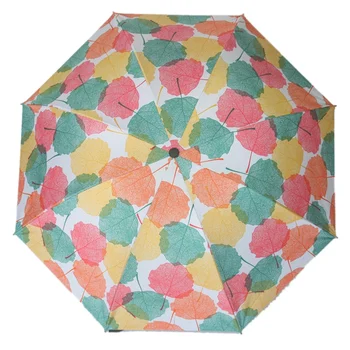 

HOT SALE Red Maple Leaf Folding Pencil Umbrella Ultra-Thin Light Leaves Umbrella Rain Women Umbrella Carton Lady Sun Rain Gear P