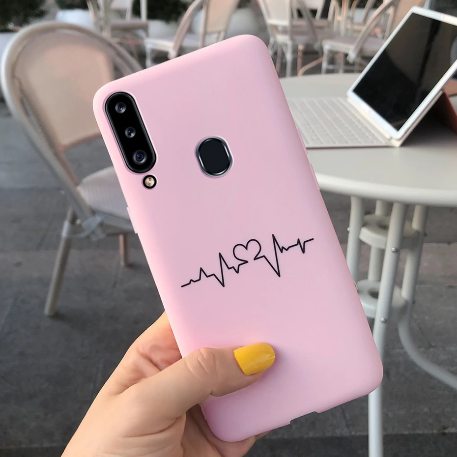 Чехол для samsung Galaxy A20 A20e A20s, мягкий силиконовый чехол из ТПУ с желтым рисунком для samsung A 20 s 20e 20 s, чехол для телефона s Fundas