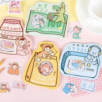 

Cute Friends Happy Life Cute Paper Stickers 4 Packs Mixed 160PCS/LOT