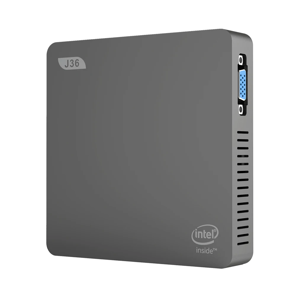 J36-V Мини ПК Windows 10 Мини компьютер Intel Celeron J3160 quad core 1,6 ГГц до 2,24 ГГц 4 Гб+ 64 ГБ расширяемой 1 ТБ SSD 2,4 ГГц/5,8 ГГц Wi-Fi, BT4.0 USB3.0 HDMI+ VGA