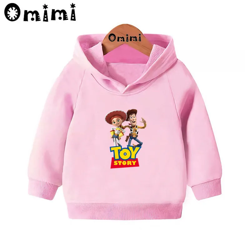 Toy Story Базз Лайтер/Вуди толстовки детские толстовки с капюшоном крутой пуловер для малышей топы для девочек и мальчиков, осенняя одежда KMT5318 - Цвет: Pink-5318G