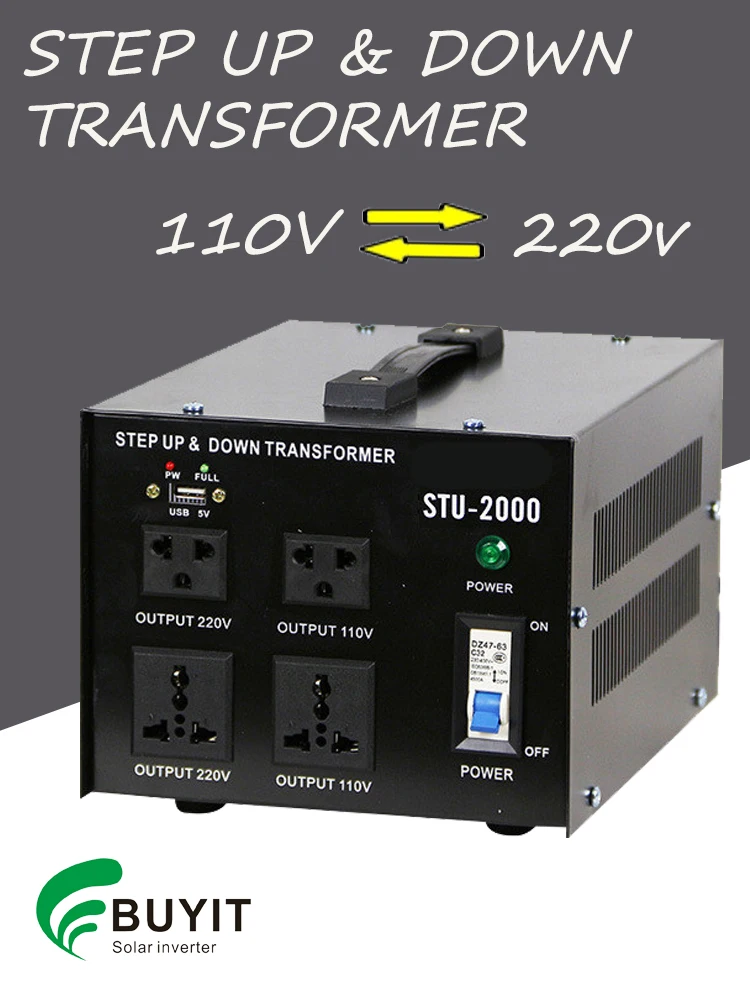 

220V-110V 2000VA Step up& down transformer for Heavy Duty Voltage Regulator Converter Power Transformer 220V auf 110V Converter