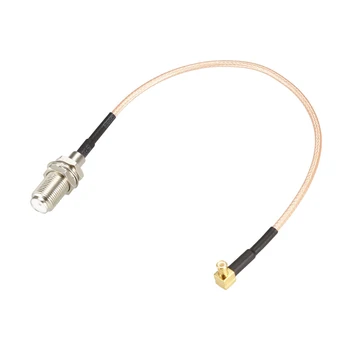

uxcell RG316 Coax Cable MCX Male Right Angle to F Female RF Coaxial Cable