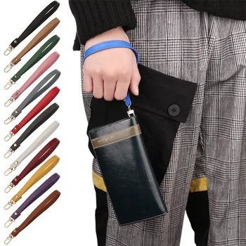 

New Fashion Waterproof PU Leather Wallet Strap Belt Portable Replaceable Handbag Metal Bag Wrist Strap Straps Key Belt
