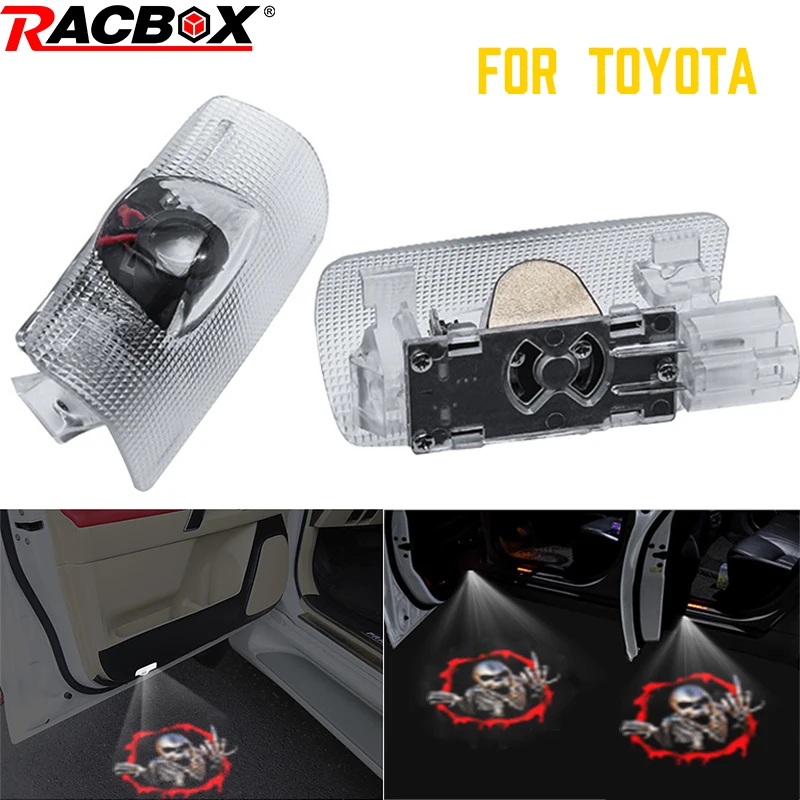 

Car Led Welcome Light door laser projector Shadow lights DIY Logo car special For Toyota Highlander Corolla Prius Previa 12V