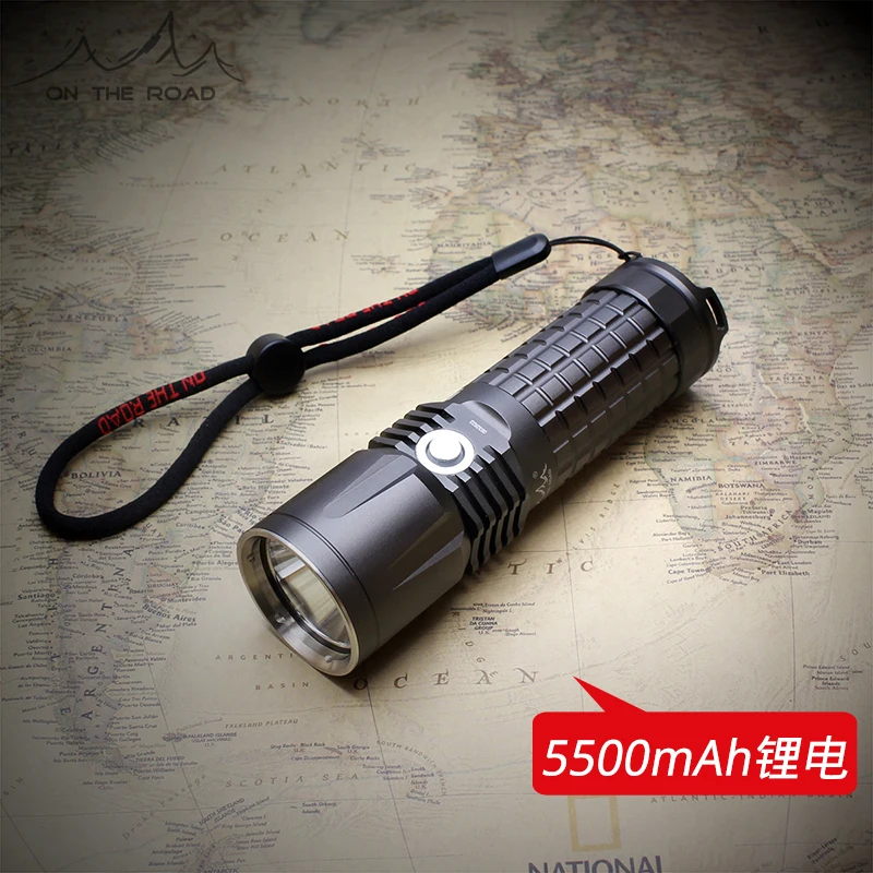 Фонарик на дороге X5 (без аккумулятора) USB Type C литиевая зарядка 26650 Прямая 18650