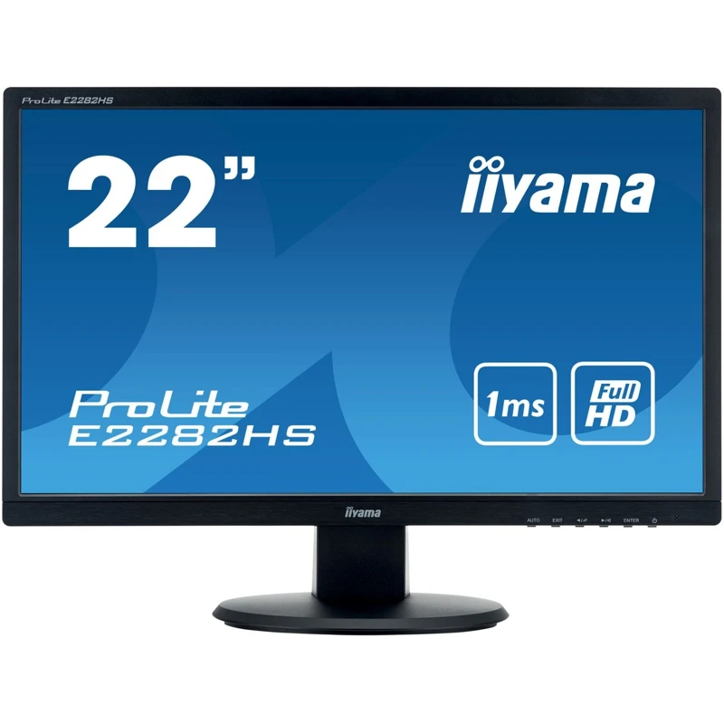 Монитор Iiyama 21.5&quot ProLite E2282HS-B1 черный TN+film LED 1ms 16:9 DVI HDMI M/M Mat 250cd | Компьютеры и офис