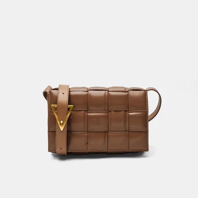 Роскошные кассетные сумки женские сумки через плечо дизайнерская Высококачественная сумка-Кроссбоди из натуральной кожи клатч кошельки Bolsas Feminin - Цвет: Brown